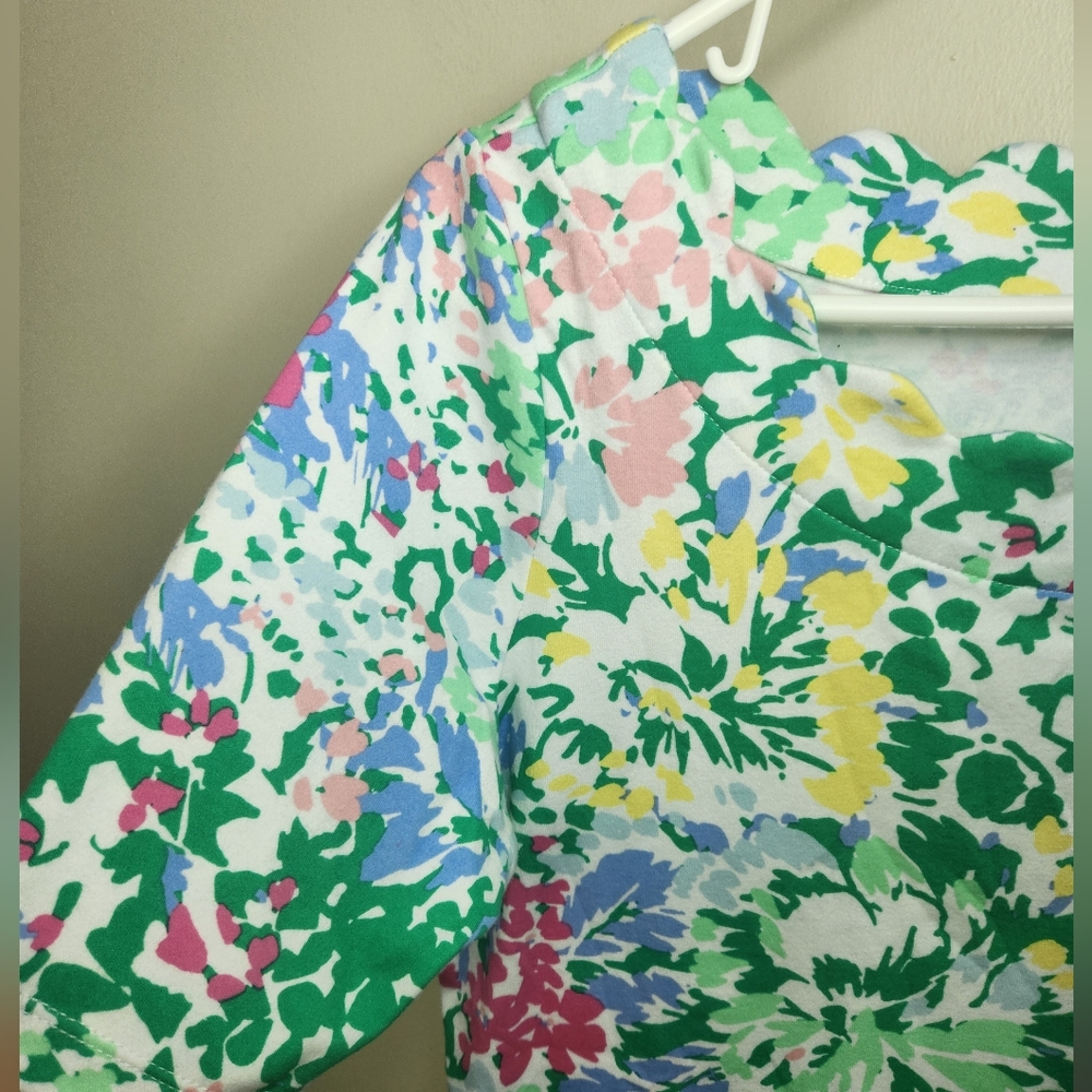 Women's Kim Rogers Scalloped Neckline Floral Print Top Sz Small - Picture 6 of 8